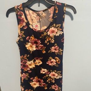 Cute Navy Dress with flowers